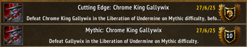 flameq2000's tweet image. I started playing WoW in 2012. After 13 years, I can finally say I have achieved my goal of Cutting Edge. After 152 attempts, we killed Gallywix. Thanks to everyone in The Nine Divines for taking me in during Nerub-ar Palace &amp;amp; trusting me to be your Warlock.