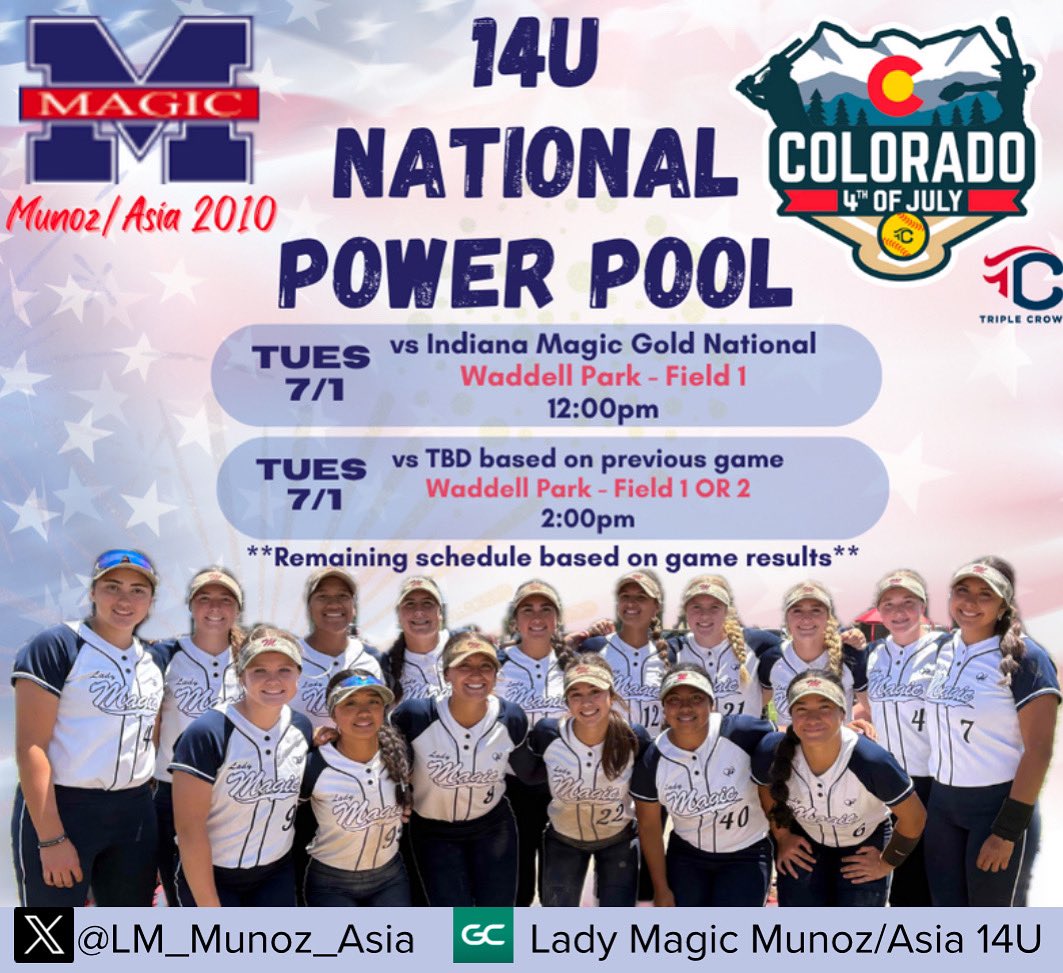 Next stop …. 📍Colorado!!!! Let’s go Magic!!!! 💫  <a href="/TCSFastpitch/">TC Fastpitch</a>