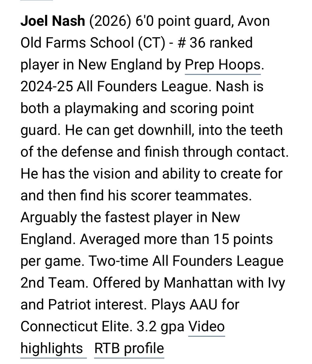 Joel Nash

College coaches tell me they like NEPSAC play because they often see two guys that they have on their board face off vs each other

That was the case today with Nash v MM-G

The winner?

…Whomever gets either one of them into their college uniform