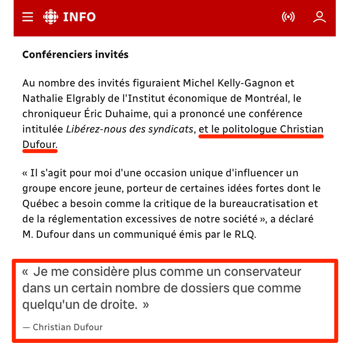 No shit, bro? Grosse fucking nouvelle!!

Christian Dufour au congrès du RLQ d'Éric Duhaime en 2011: