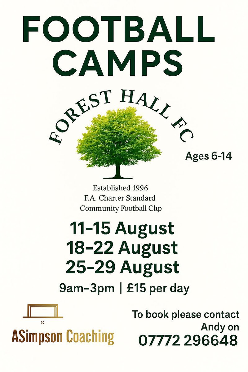 Looking for something to keep the kids active over the summer? 
Get them booked in with Andy for some fun football! #grassroots #fun #football