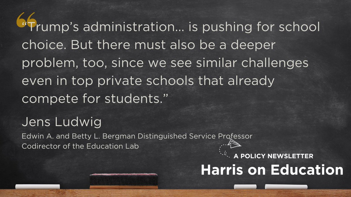 HarrisPolicy's tweet image. Understand views on school choice and how it can support students while also leaving others behind in this edition of Harris on Education. Subscribe to explore academic scholarship on how different schools respond to challenges on these and other fronts. har.rs/3Uez5BO