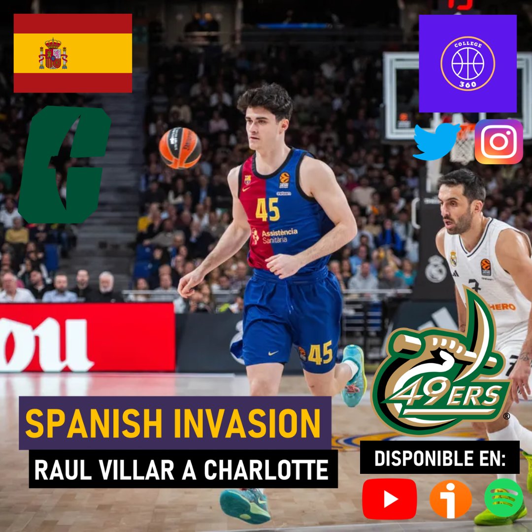College 360 (@college_360_) on Twitter photo 🚨 SPANISH INVASION🚨
Otra noticia sorpresa fue la llegada de Raul Villar a Charlotte. Junto a <a href="/gumersindo_dc/">David Cortés</a> y <a href="/virueles/">Jorge Virué</a> analizamos la llegada del canterano del FC Barcelona al equipo de la American Athletic Conference.
📺 youtube.com/watch?v=kTefJc…
📻 go.ivoox.com/rf/150634273 🚨 SPANISH INVASION🚨
Otra noticia sorpresa fue la llegada de Raul Villar a Charlotte. Junto a <a href="/gumersindo_dc/">David Cortés</a> y <a href="/virueles/">Jorge Virué</a> analizamos la llegada del canterano del FC Barcelona al equipo de la American Athletic Conference.
📺 youtube.com/watch?v=kTefJc…
📻 go.ivoox.com/rf/150634273