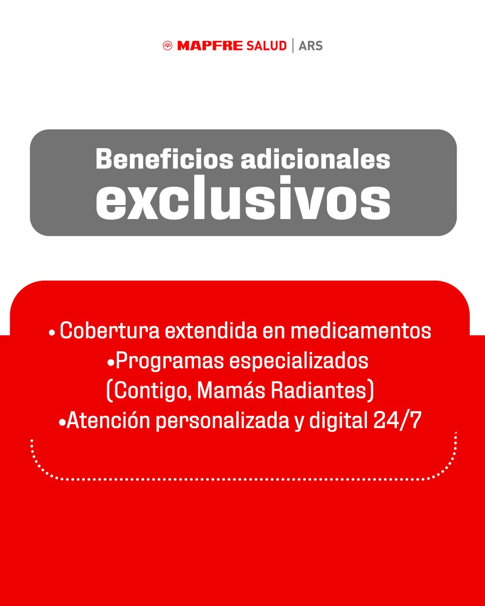 ¿Buscas más que una cobertura básica?

El Plan Prestige de MAPFRE Salud ARS te ofrece protección real, atención preferencial y respaldo en cada paso de tu bienestar.

✨ Conoce más en mapfresaludars.com.do

#MAPFREContigo #MAPFRESaludARS #CuidamosLoQueImporta