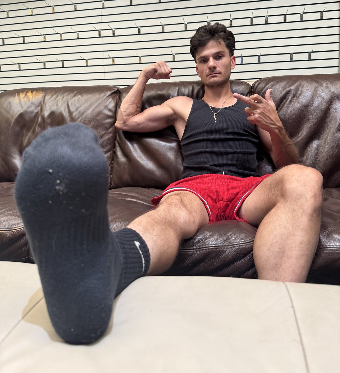 Been out in the sun all Morning 

it’s time to bow down. Sniff these ripe feet and pits then cough up some cash for a Real Man! 

Cashmaster Findom PayPig