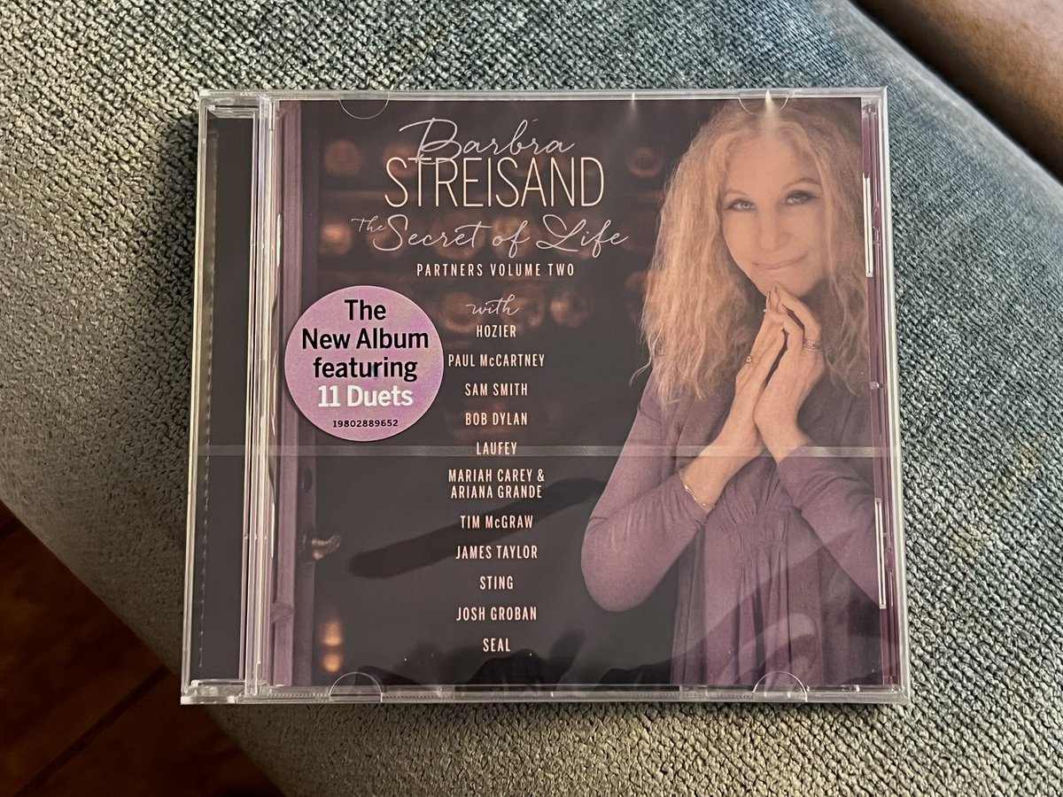 glenchevannes's tweet image. Very excited to receive @BarbraStreisand’s new album “The Secret of Life” Partners Volume 2 today. This is Barbra’s 37th studio album & a cozy, comforting audible hug from a parade of familiar friends including Paul McCartney, Josh Groban & Ariana Grande. Get your copy now!