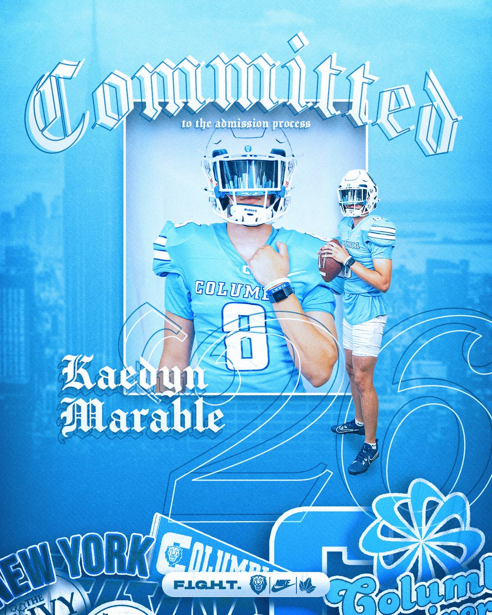 Kaedyn Marable 2026 QB (@kaedynmarable) on Twitter photo 100% COMMITTED!!! 🏡 <a href="/CULionsFB/">Columbia Football</a>
I want to say thank you to every coach who’s taken the time to recruit me. Most of all, I’m beyond grateful for my family and coaches who’ve supported me, believed in me, and helped me grow into the person I am today!
#AGTG 100% COMMITTED!!! 🏡 <a href="/CULionsFB/">Columbia Football</a>
I want to say thank you to every coach who’s taken the time to recruit me. Most of all, I’m beyond grateful for my family and coaches who’ve supported me, believed in me, and helped me grow into the person I am today!
#AGTG