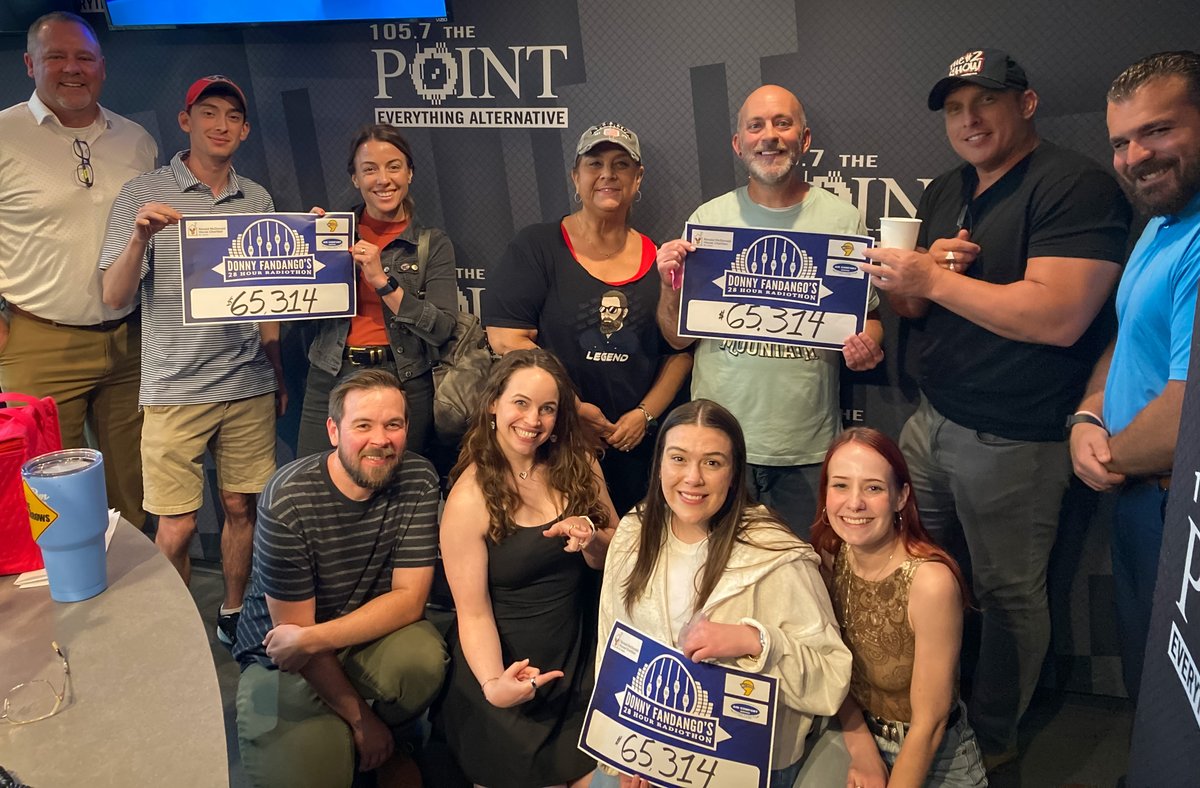 Way to go BIG DOG! With your help Donny brought in $65,314 to support <a href="/rmhcstl/">RMHC St. Louis</a>! We couldn't have done it without the support of the Point Listeners, our volunteers, <a href="/RizzShow/">THE RIZZUTO SHOW</a>, <a href="/LivMaddix/">Liiiiiiiiv</a>, and our sponsors <a href="/9milegarden/">9 Mile Garden</a> &amp; Air Comfort Service! Thank you #StLouis! #28HourRadiothon