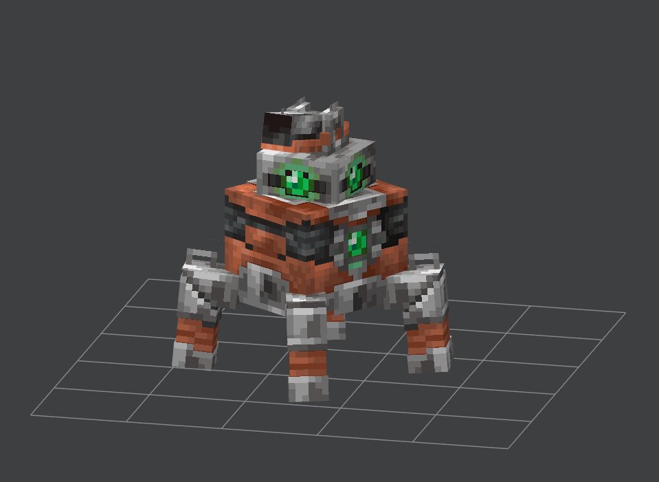 _Rofoo_'s tweet image. BET-C in Minecraft implementation  #DeepRockGalactic #Minecraft #BlockBench #Model #Pixelart