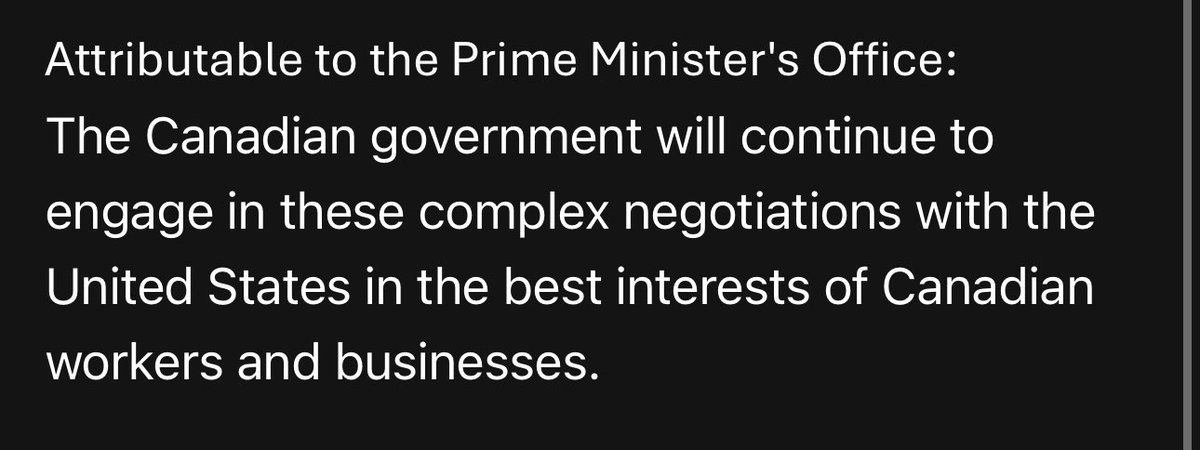 NEW: The PMO’s response to the US
walking away from trade talks over the Digital Services Tax: