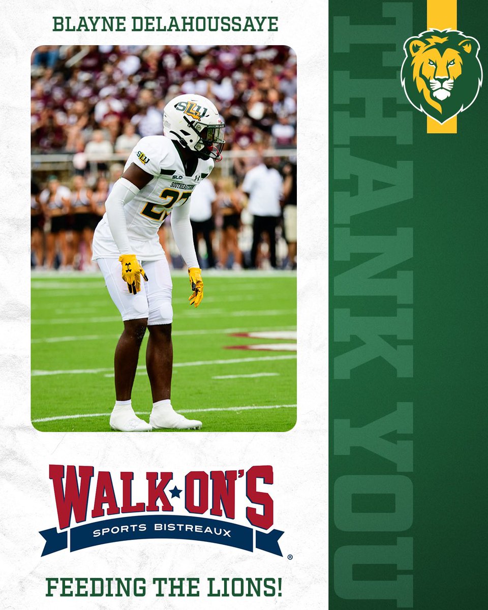 <a href="/Coach_Scelfo/">Frank Scelfo</a> and <a href="/LionUpFootball/">Southeastern Football</a> want to Thank Walk On’s for their support and generosity! 

#OurTownOurTeam | #GetintheGame | #TheStandard | #LionUp