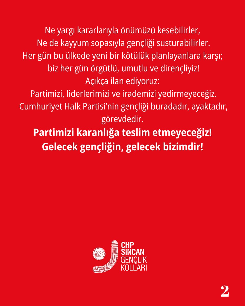 CHP Sincan Gençlik Kolları tweet media
