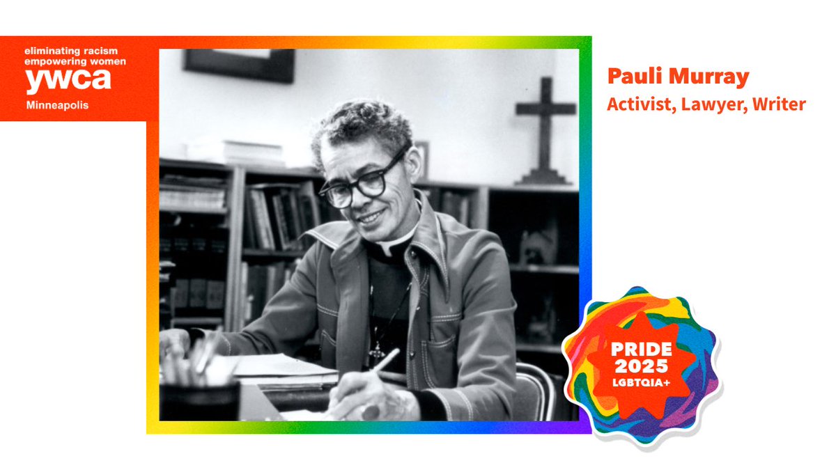 Pauli Murray coined the term “Jane Crow” to describe the marginalization that women of color face because of the combined impact of racism and sexism. 

Her activism continues to inform our understanding of intersectionality today.

#PrideMonth2025 #ONEYWCA