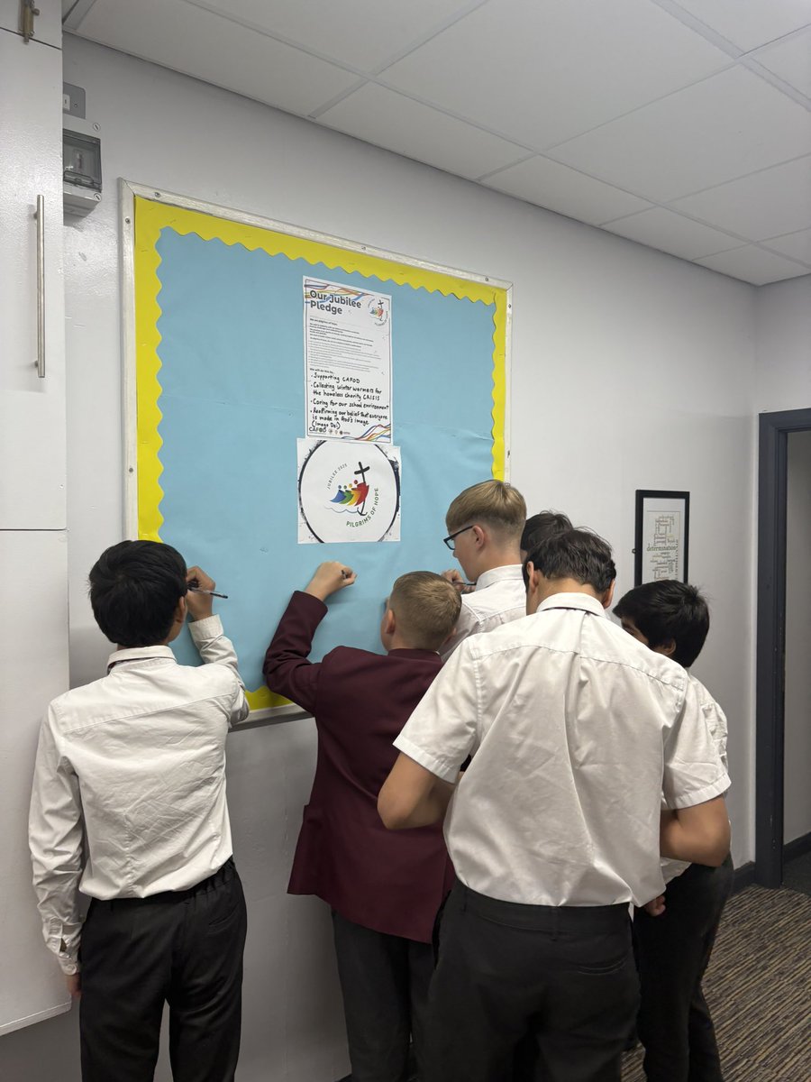 Today, on Jubilee Friday, we renewed our pledges for our year of hope. #Pilgrimsofhope #Jubilee #StCuthbertsFormingGreatMen #StCuthbertsFaith #StCuthbertsCommitment