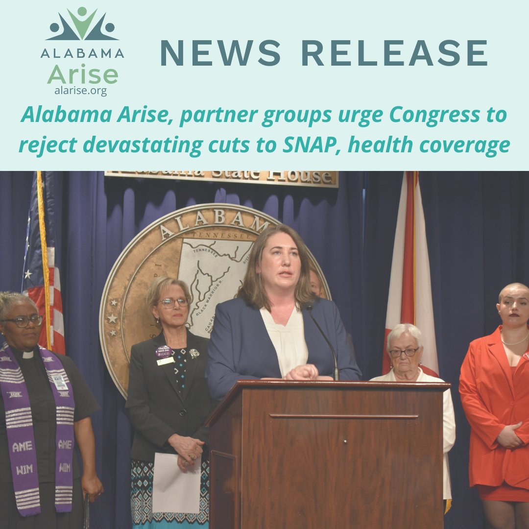 Alabama Arise (@alabamaarise) on Twitter photo “It’s wrong to hurt people who are struggling just to help people who are already far ahead. That’s exactly what the Senate is debating,” Arise’s <a href="/robynhyden/">Robyn Hyden</a> said. Our news release explains how SNAP and Medicaid cuts would harm Alabamians. #alpolitics alarise.org/news-releases/… “It’s wrong to hurt people who are struggling just to help people who are already far ahead. That’s exactly what the Senate is debating,” Arise’s <a href="/robynhyden/">Robyn Hyden</a> said. Our news release explains how SNAP and Medicaid cuts would harm Alabamians. #alpolitics alarise.org/news-releases/…