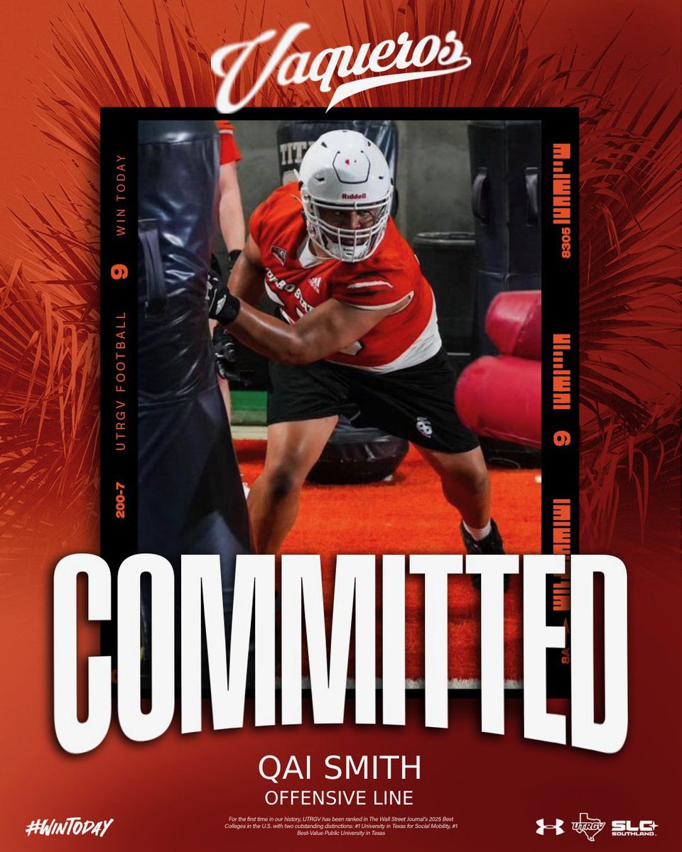 Committed! Let’s get this Money‼️ 
<a href="/CoachJeffBowen/">Jeff Bowen</a> <a href="/UTRGVFootball/">UTRGV Football</a> 
#956rgv