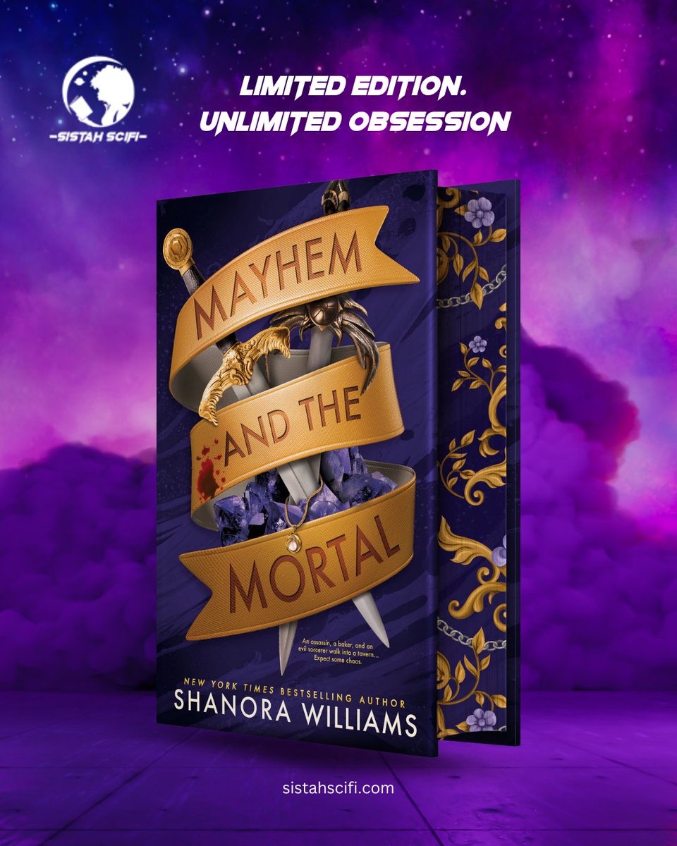 ⚔️✨ Mayhem and the Mortal by @reallyshanora ✨⚔️
Deluxe Limited Edition – Preorder Now

Get ready for obsession, betrayal, and dark, intoxicating power...

sistahscifi.com/products/preor… 

#sistahscifi #MayhemAndTheMortal #ShanoraWilliams