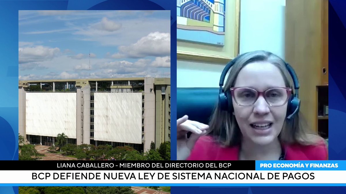 Canal PRO (@canalpropy) on Twitter photo 📌 #AHORA en #PROEconomíaYFinanzas | Proyecciones del Sistema Nacional de Pagos
📝 Liana Caballero, miembro del Directorio del <a href="/BCP_PY/">Banco Central del Paraguay</a>, destacó que la nueva ley de medios de pago representa un avance respecto a la normativa anterior, que estaba centrada principalmente en otorgar 📌 #AHORA en #PROEconomíaYFinanzas | Proyecciones del Sistema Nacional de Pagos
📝 Liana Caballero, miembro del Directorio del <a href="/BCP_PY/">Banco Central del Paraguay</a>, destacó que la nueva ley de medios de pago representa un avance respecto a la normativa anterior, que estaba centrada principalmente en otorgar