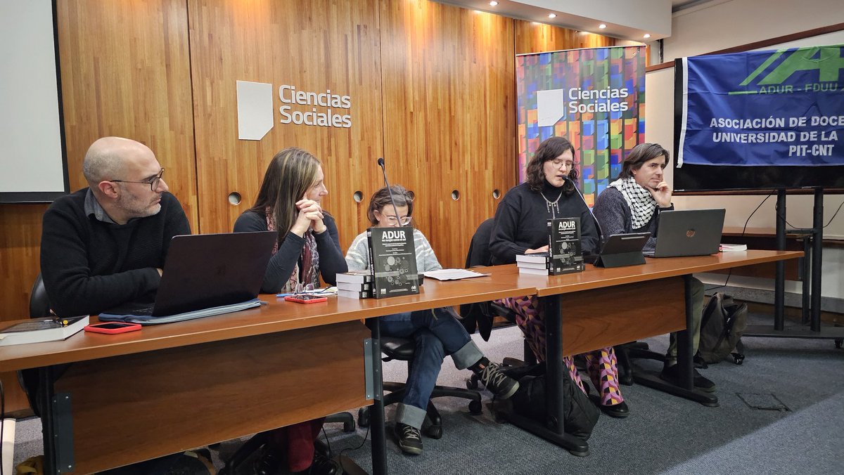 Presentación del Libro "ADUR no surgió como el sol - Historia y memoria de los gremios docentes de la Universidad de la República"
📍Facultad de Ciencias Sociales. 
Constituyente 1502