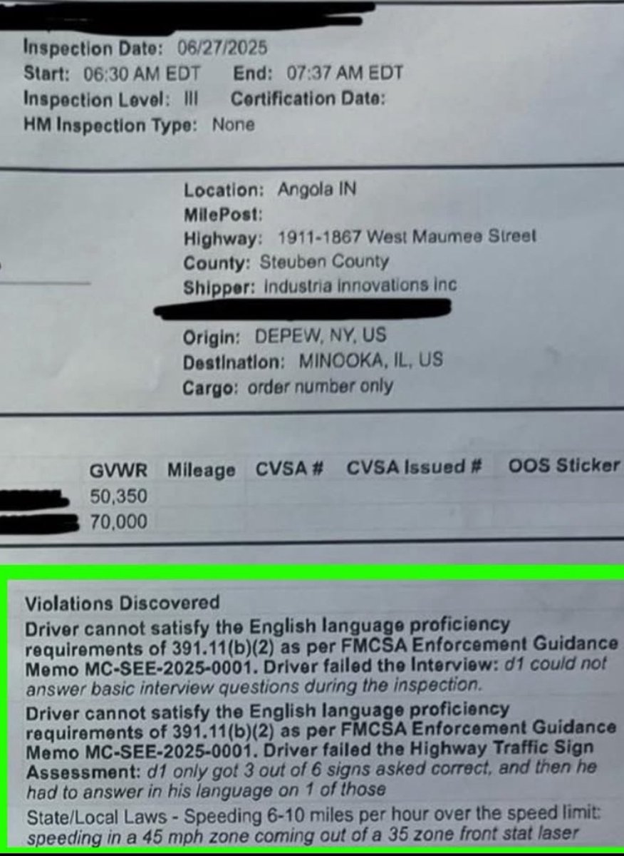 Industria Innovations Inc.

Our First Shipper on an ELP Out of Service Ticket

Whos gonna join them? We can start a Club
