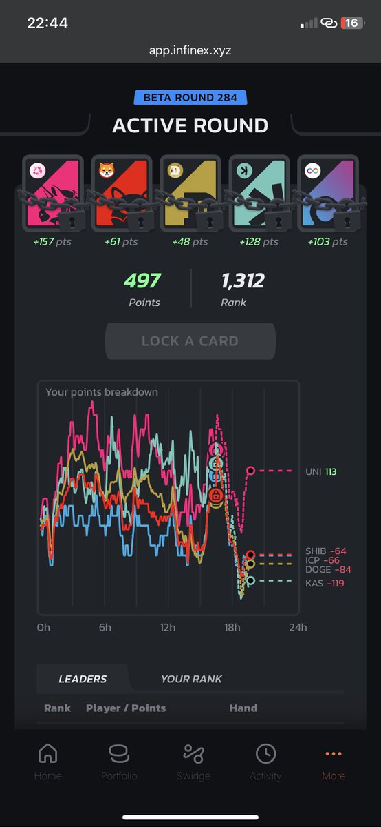 I ve just finally figured out how the card locking work in <a href="/infinex/">Infinex</a> bullrun! 

Card locking was a mystery for me…
I actually thought they were supposedly fixed for the next round 

As it turns out you are fixing card price

It's gonna be a thrill to get on top this time 
Holding
