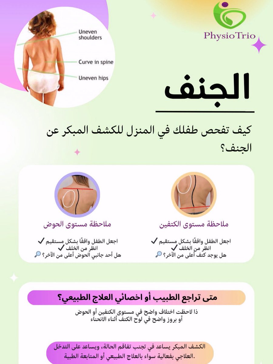 اليوم العالمي للتوعية بالجنف  
#الجنف_أو_انحراف_العمود_الفقري 
#فيزيوتريو 
#العلاج_الطبيعي_أسلوب_حياة