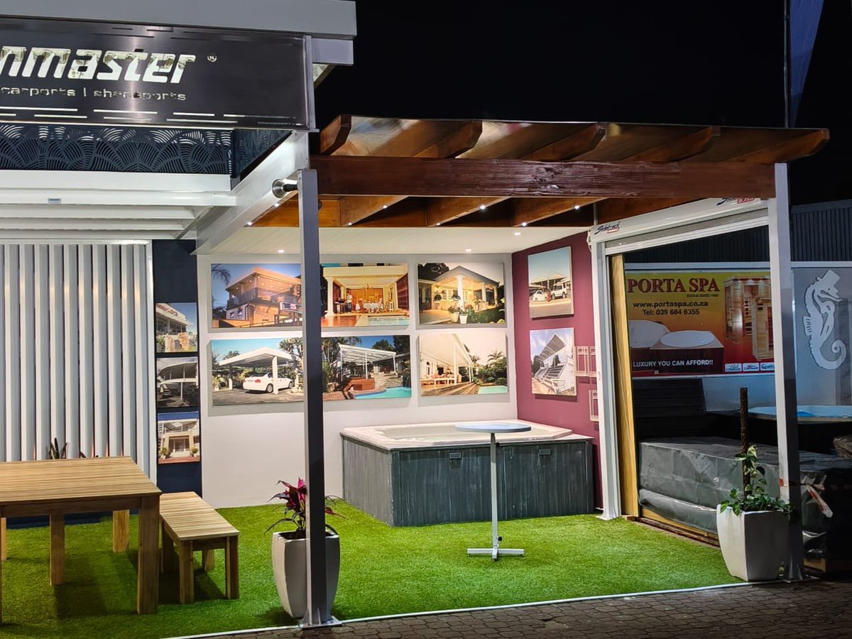 KarenBayley4's tweet photo. Come see @John_S_Bayley_ at the House &amp; Garden show Durban Saturday a.m, Sunday p.m., Monday pm, Wednesday pm, Friday pm for expert advice on awnings, carports, shadeports &amp; lots more. #Awnmaster #awnings #carports https://t.co/YGlVeaKeFT