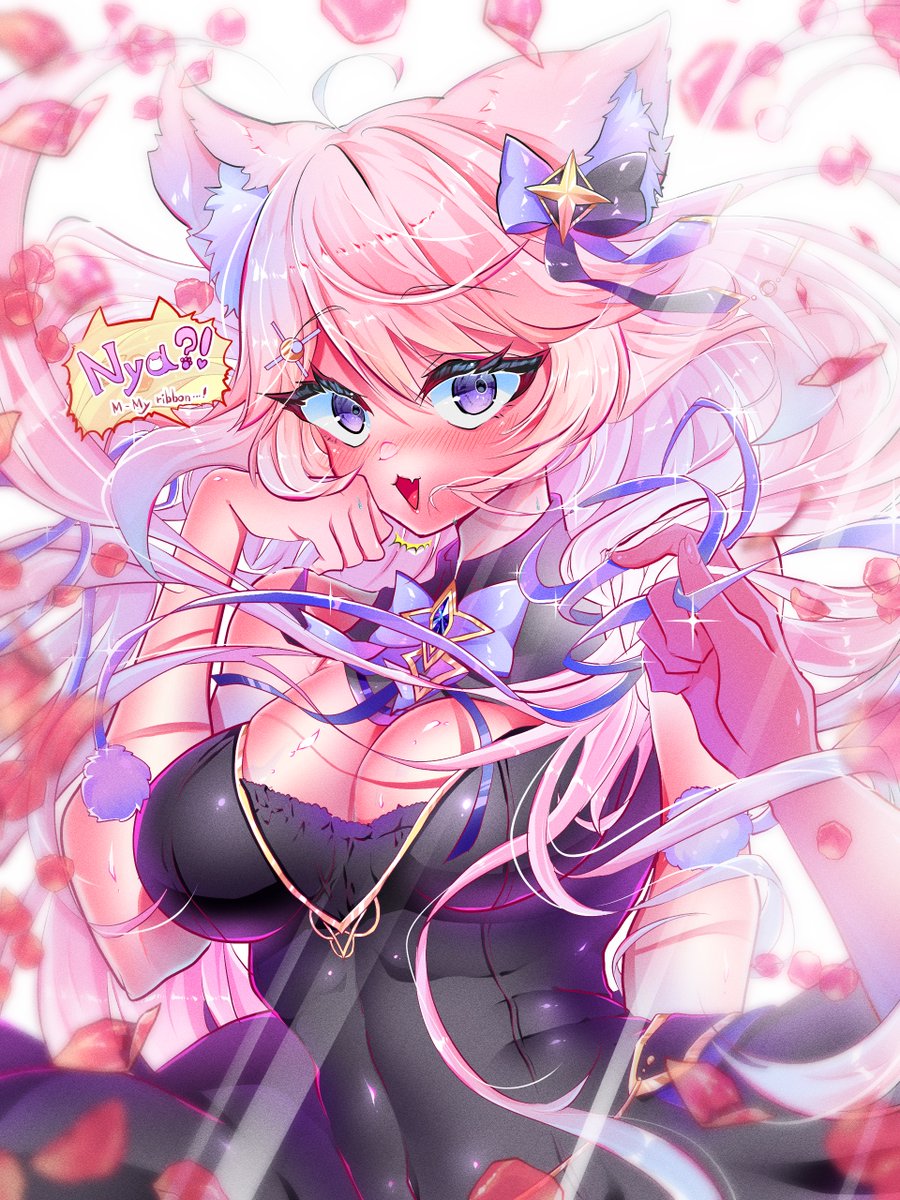 I can’t be the only one who wants to untie her ribbon, right?? 👀
#nyanart