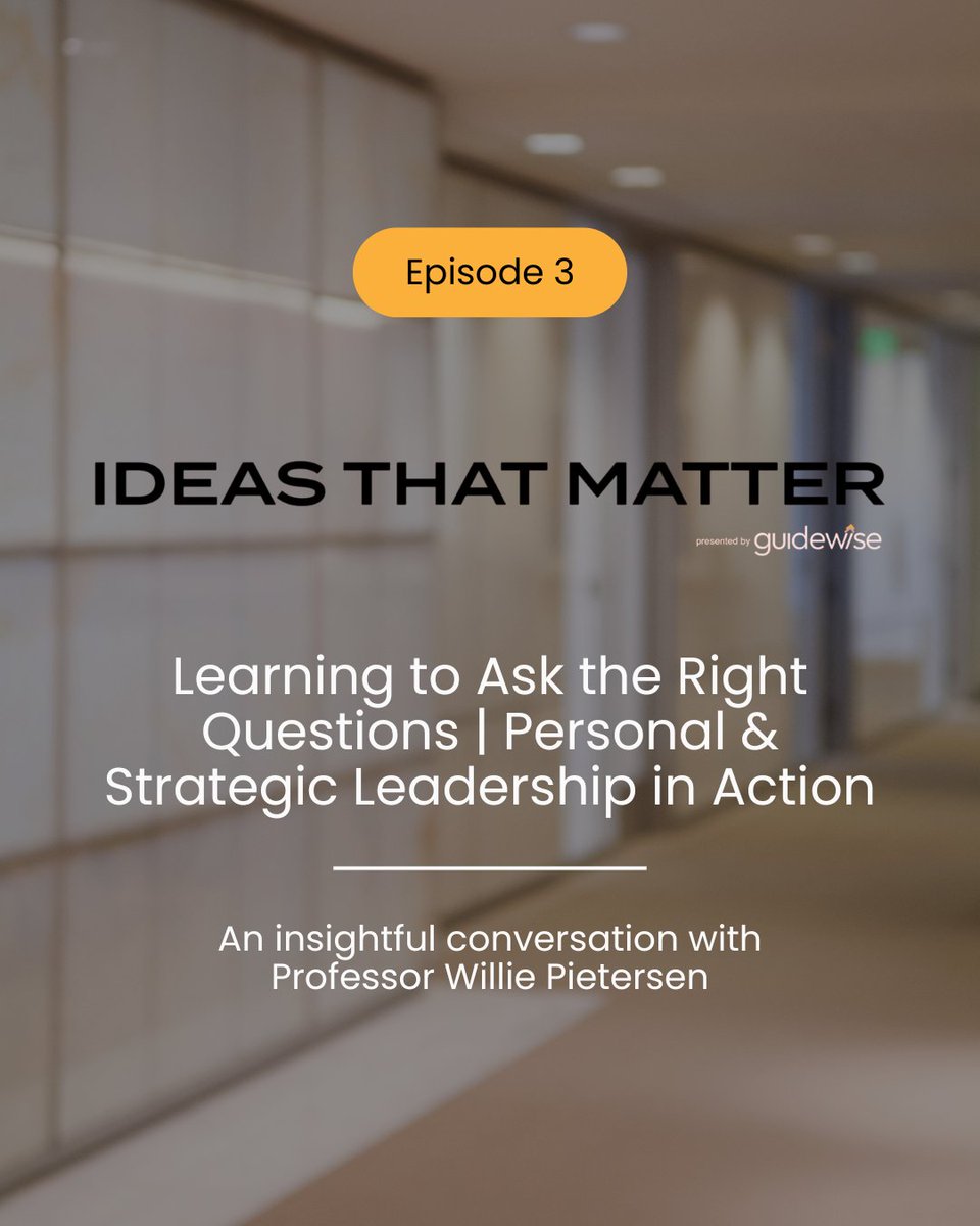 In the latest episode of Ideas That Matter with Professor Willie Pietersen, we learn how effective leadership begins with asking the right questions—of yourself and of the world around you. 

Listen now.
bit.ly/4evPGuI