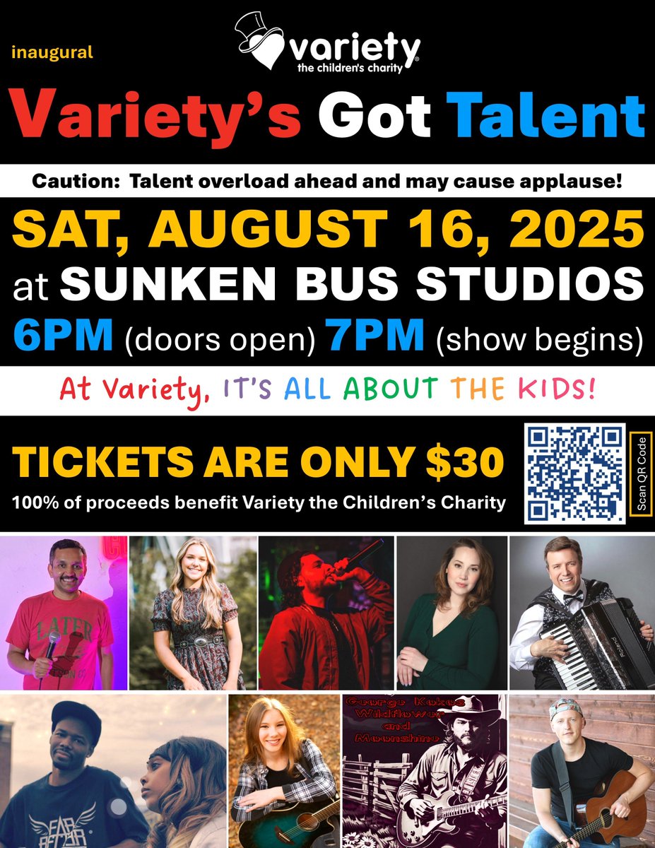 TICKETS ON SALE NOW for the inaugural Variety's Got Talent! We hope you'll join us on Saturday, August 16th at 6PM for an engaging, competitive showcase with the winner taking home a grand prize (and, did we mention it will be tons of fun?)! varietysgottalent.eventbrite.com