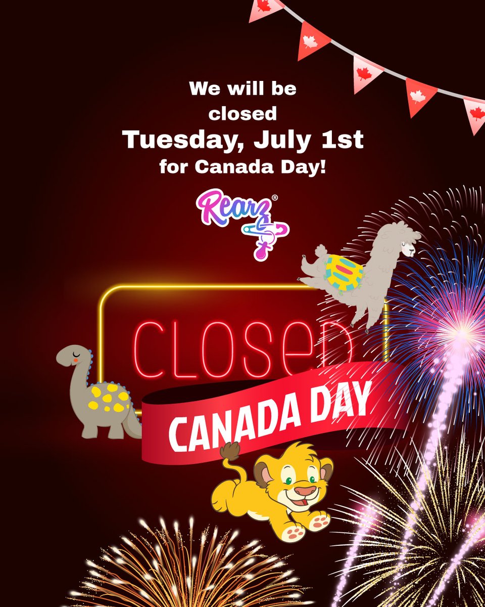 Heads up! We'll be closed next Tuesday for Canada Day, so be sure to get your orders in early. Orders placed before the holiday will ship out Monday to avoid any delays!
