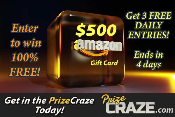 🎁Put $500 in your #Amazon account just in time for Prime Day! ⏳#Giveaway ends in 4 days!!!

If you 💝LOVE #winning FREE PRIZES...
👇
Get in the PrizeCraze today: ow.ly/ZAaf50Why9m