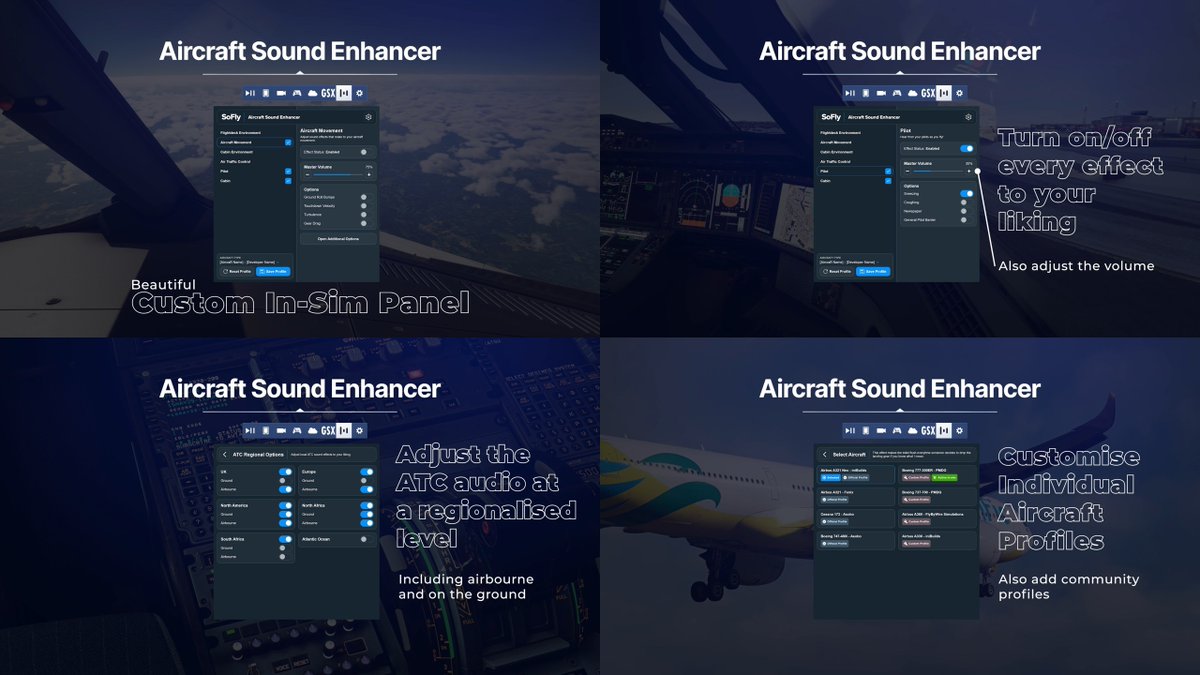 soflysim's tweet image. 𝗔𝗶𝗿𝗰𝗿𝗮𝗳𝘁 𝗦𝗼𝘂𝗻𝗱 𝗘𝗻𝗵𝗮𝗻𝗰𝗲𝗿 𝗯𝘆 𝗦𝗼𝗙𝗹𝘆 𝗷𝘂𝘀𝘁 𝗿𝗲𝘃𝗲𝗮𝗹𝗲𝗱.

BREAKING from the #FSExpoFriday 2025 stage is our next flagship product.

Immersive audio for all your aircraft! Coming soon to MSFS 2020/2024.

Learn more: youtu.be/eJpUy3zB2Rw