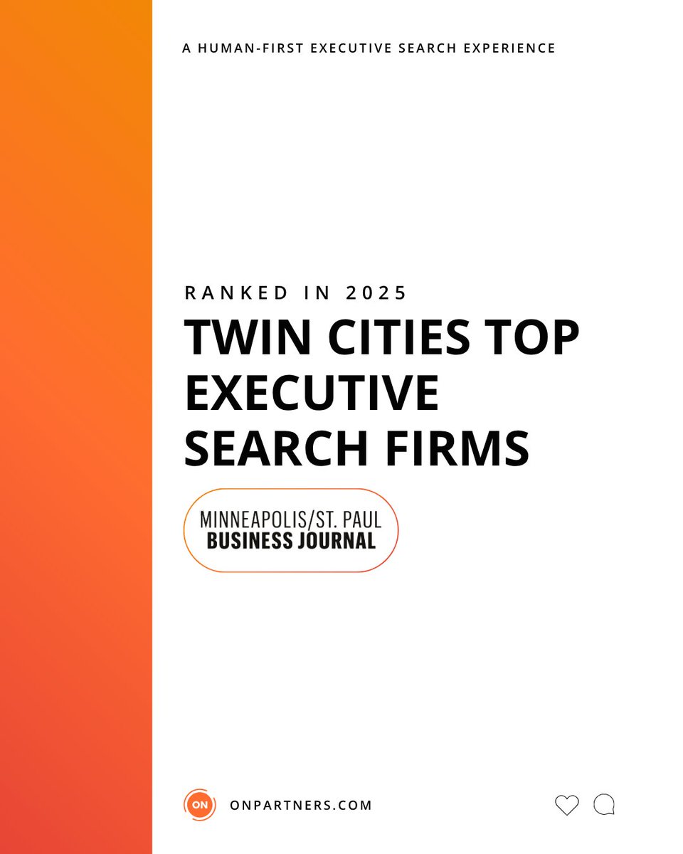We’re honored to be ranked the #4 executive search firm in the Minneapolis/St. Paul Business Journal’s 2025 list of top firms—marking our sixth consecutive year on the list.

Learn more about the ranking at link in bio. 🔗