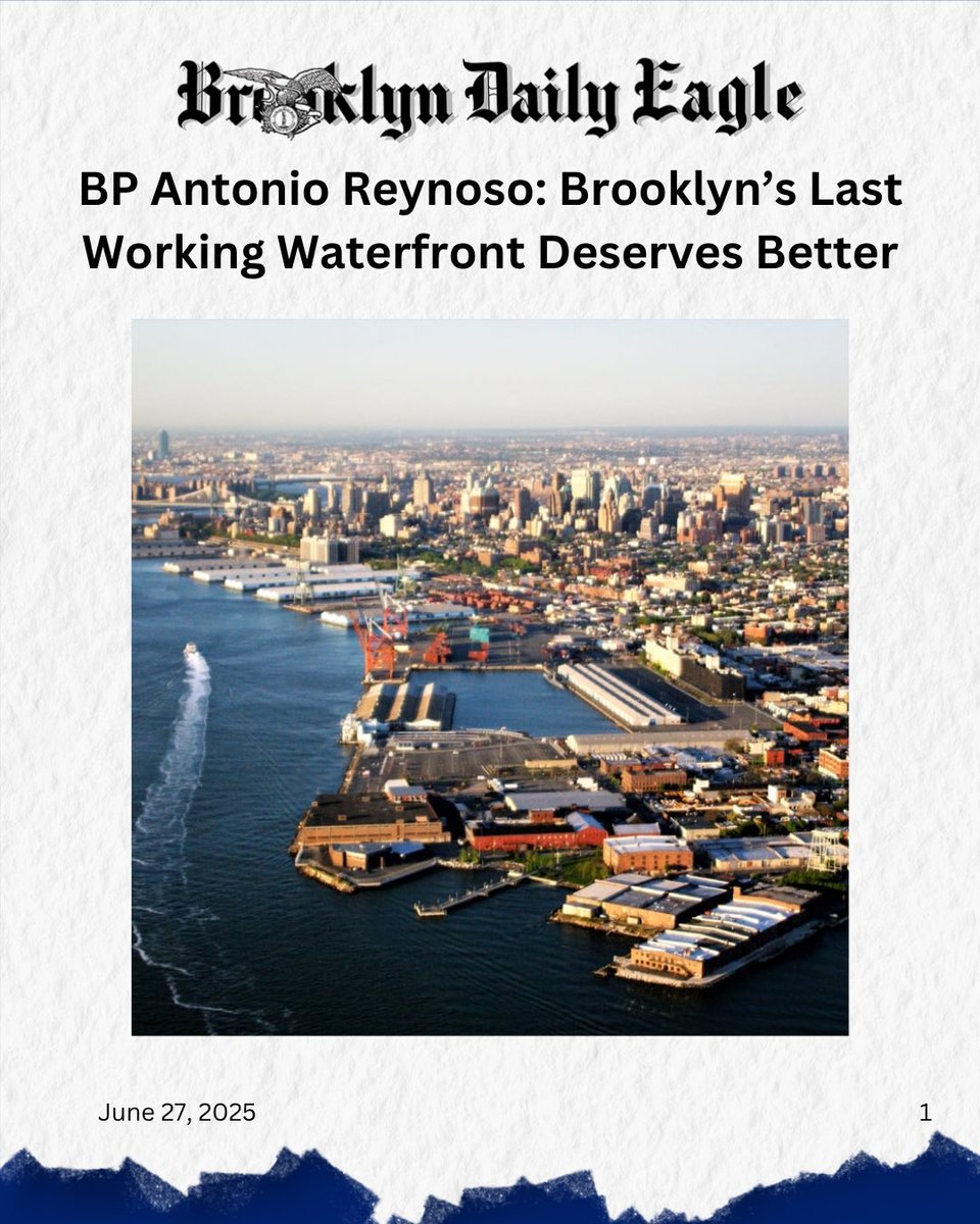BKBPReynoso's tweet image. We have a rare opportunity to transform our last working waterfront into a world-class hub of innovation, commerce, and freight.
Let's not squander it.
The BMT deserves a thoughtful, honest process that puts port operations first.
My full oped at bit.ly/bpbkeagle