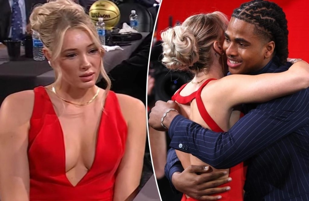 BetUS_NCAAHoops's tweet image. Collin Murray-Boyles went viral for his stunned reaction after being picked by the Raptors 😳 but it was Chloe Kitts who stole the spotlight 👀🔥
Fans are calling her a model, future WNBA star &amp;amp; the real MVP of draft night 💯 Power couple vibes 🏀❤️ #NBADraft #Raptors #DraftNight