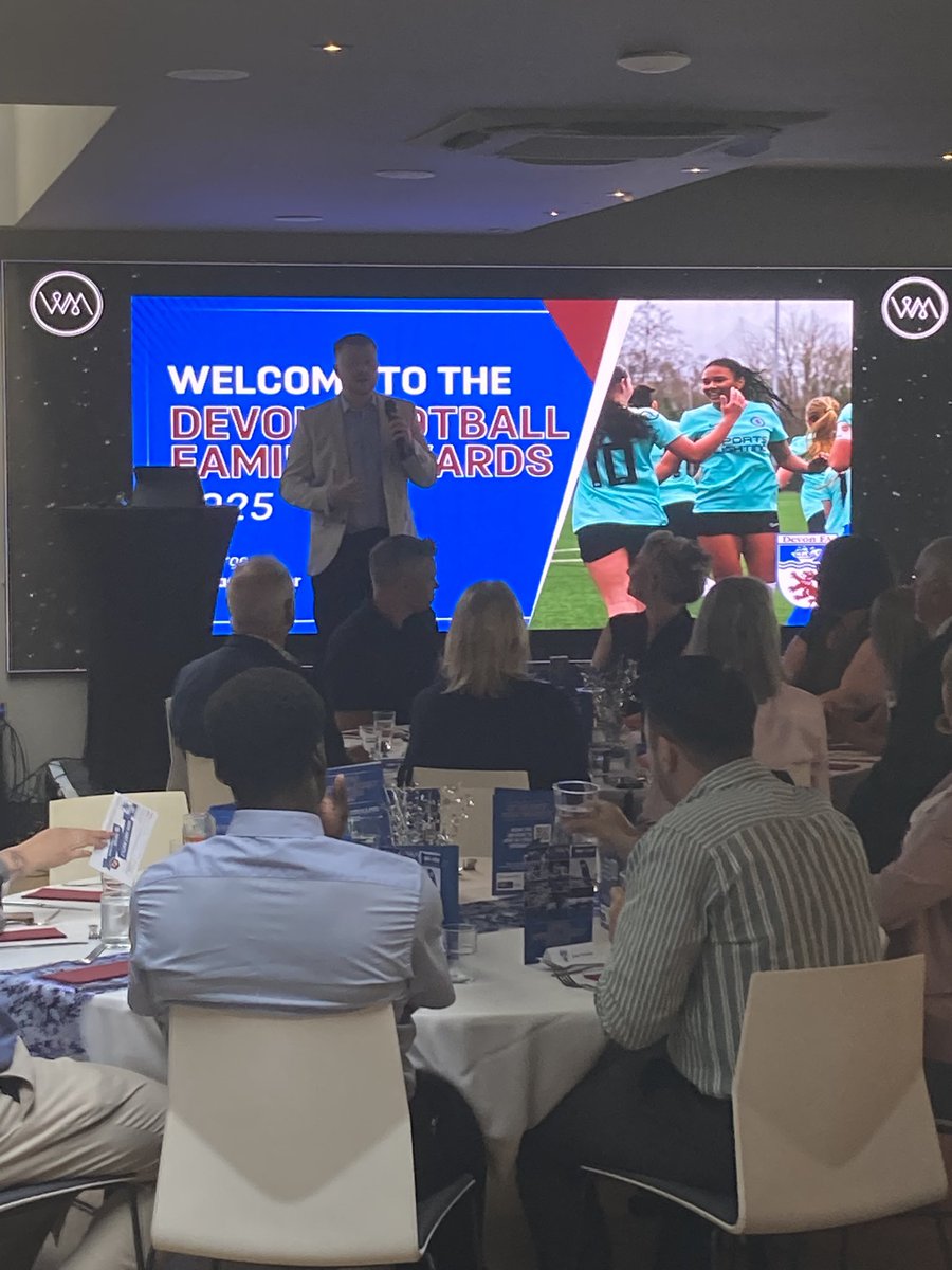A great evening last night at the <a href="/devon_fa/">Devon County FA</a> Devon Football Family Awards at Winslade Manor yesterday evening. A total of 35 awards presented to amazing volunteers &amp; players! #DevonFootball