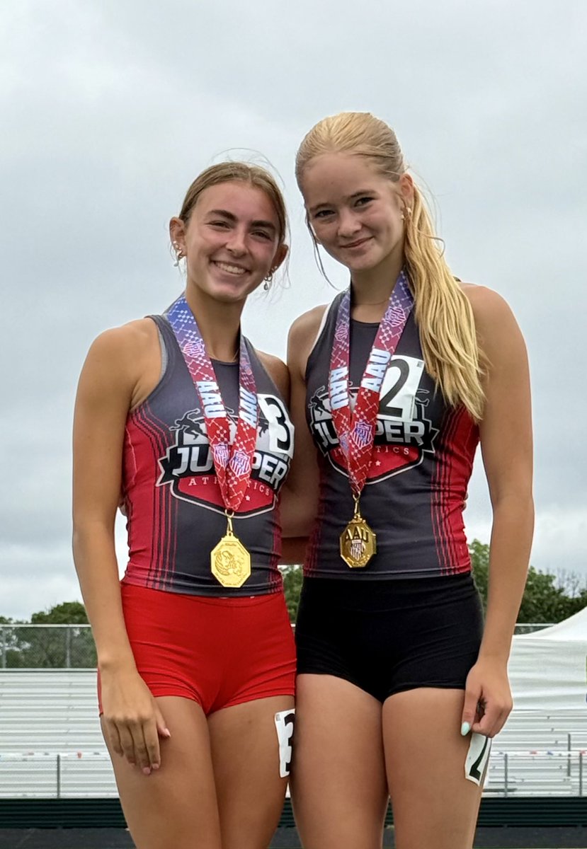 TJJumper1's tweet photo. 2 more Heptathlon AAU National Jr. Olympic Qualifiers and regional champs.  Brooklyn Shoen wins the 15/16 age division in her 1st ever hept competition.  Lena Bruening in her 2nd ever hept. Competition wins the 17/18 division. https://t.co/fjLSC4sT4Z