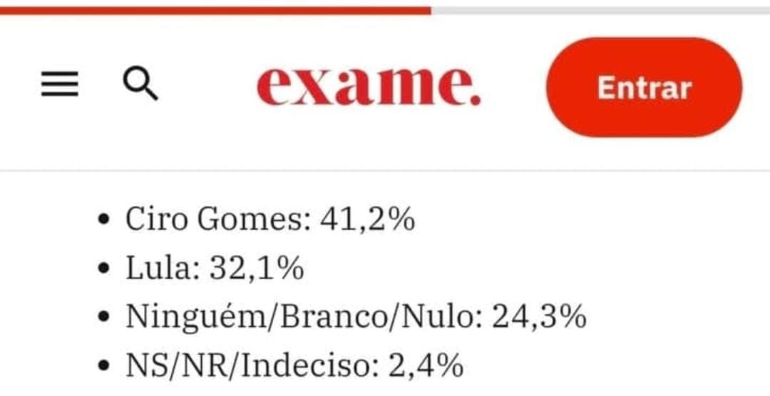 Ciro dando uma lapada no Lula é uma coisa muito linda de se ver !!!

🇧🇷 É TEMPO DE CIRO 🇧🇷