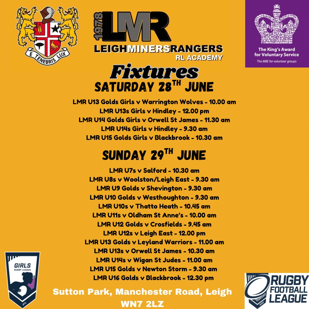 🟡⚫️🏉Big weekend of Rugby League down at Sutton Park!!🏉⚫️🟡