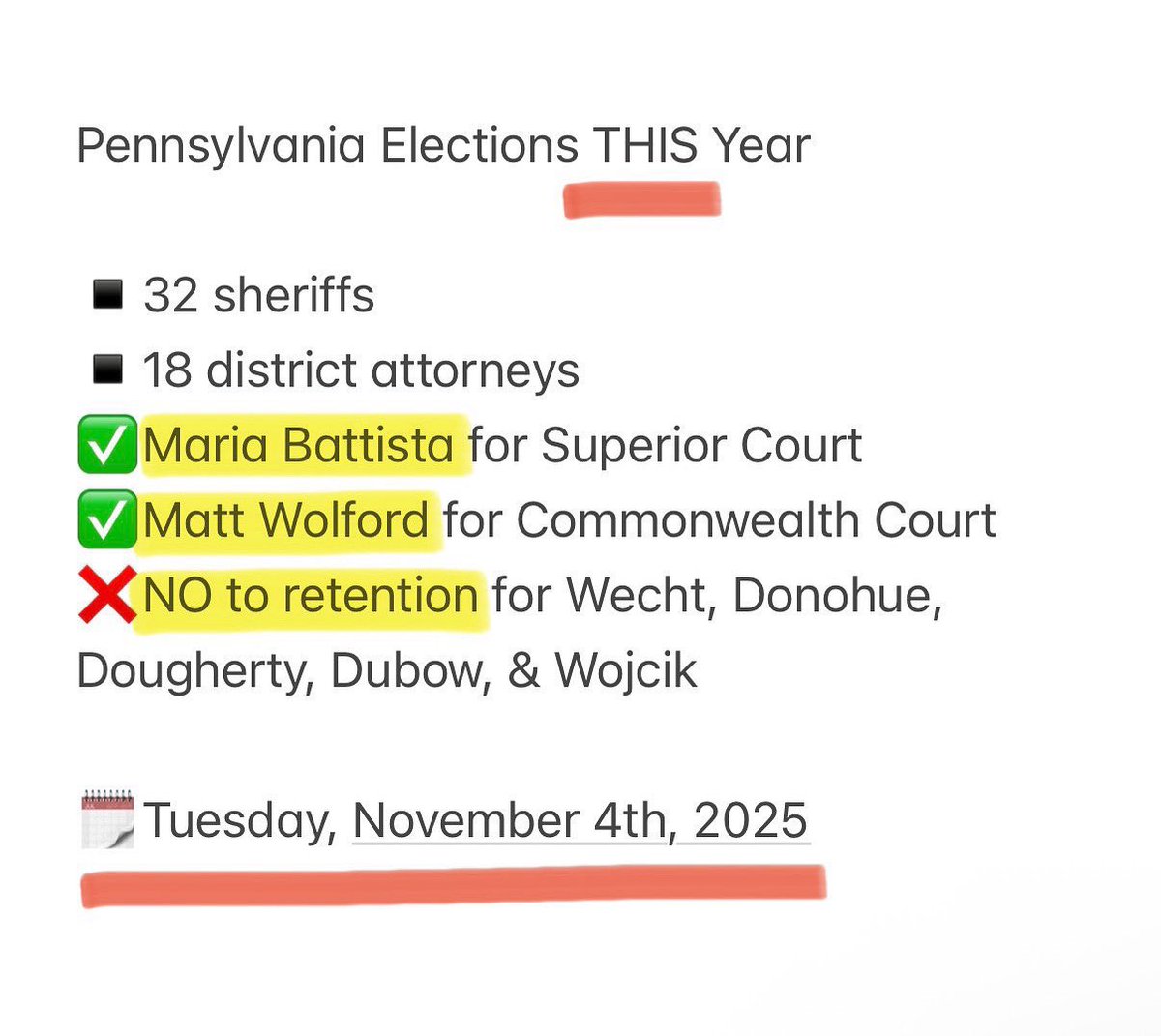 If you’re excited about all of the landmark Supreme Court victories today, 

I ask for your Pennsylvania vote this November. 

I also ask for your vote for Jack Ciattarelli to become governor of New Jersey this November.