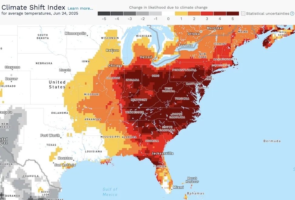 climateguyw's tweet photo. Main Topic: More Stats from Climate Change Enhanced #HeatwaveShell via @YaleClimateComm
On the Extreme Temperature Diary FRI - 6/27/2025
https://t.co/4uywpmCcIw
+new #climate #weather +record reports via
@extremetemps/@DoctorVive @BrianMcHugh2011
@CCLSVN @KHayhoe @BMcNoldy https://t.co/HXBKjXKLrF