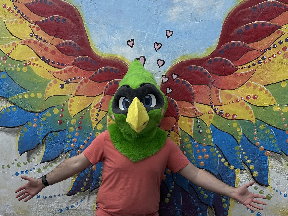 Today is a special #FursuitFriday as it also marks 5 years of me being out as bisexual, so I thank everyone who has supported me, and to all my furry friends who have encouraged me show off another side of myself 🩷💜💙