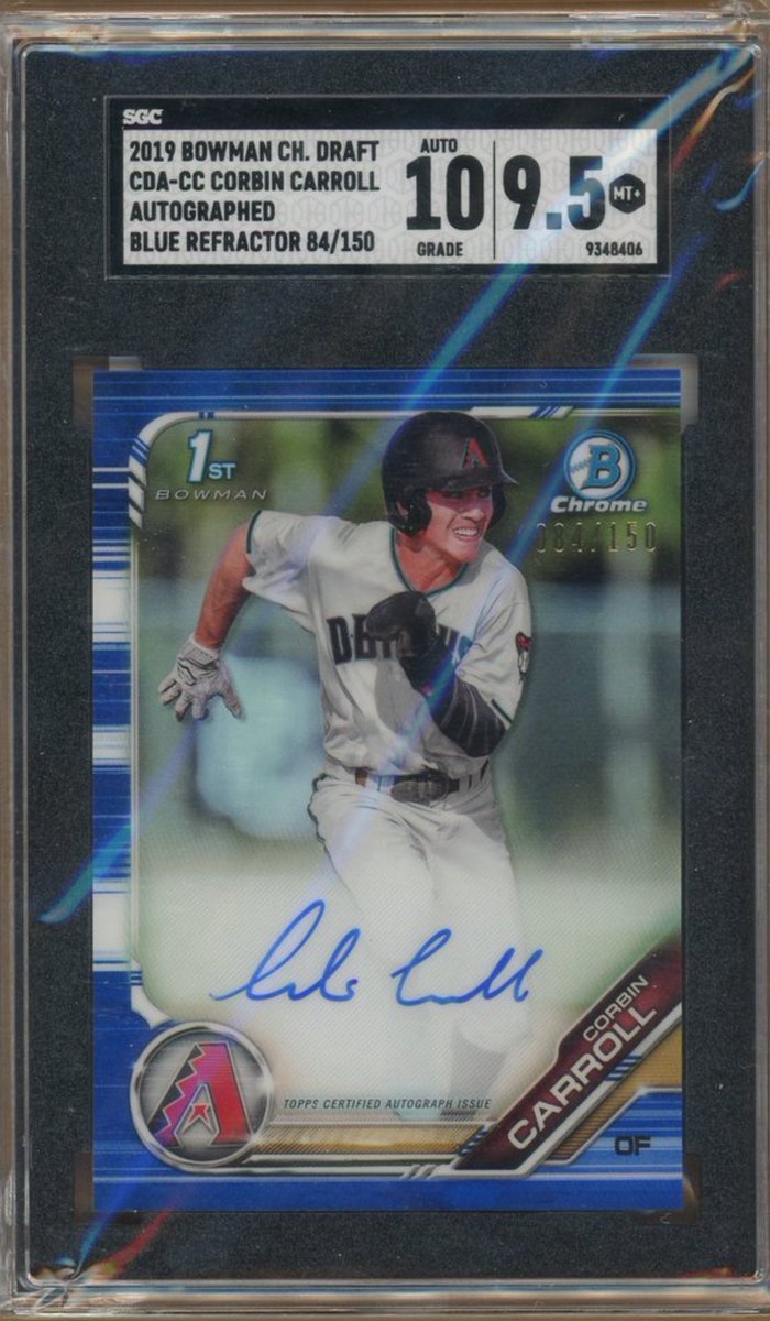 certifiedcards's tweet image. 🚨*Potential STOLEN cards*

I am labeling these 4 cards as stolen. If anyone sees these out there please reach out to me immediately. 

Retweets appreciated. 

Daniels PSA 10 Prizm - Serial # 110259416
McCarthy Green Auto # 86/99
Faber Clear Cut Auto # 11/25
Corbin Carroll 1st…