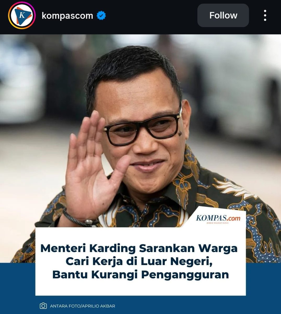 Pusing gak sih loe ? 😴

Gibran : Akan ada 19 juta lapangan kerja !
Bahlil : Saya meragukan nasionalisme kalian yg bekerja di LN !
Noel : Kabur sajalah (ke LN) kalau perlu, jangan balik !
Karding : Cari kerja di LN bantu kurangi pengangguran !