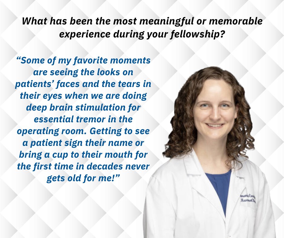 FixelInstitute's tweet image. Dr. Amanda Currie reflects on her favorite Fixel memories 💙
We’re so proud as she takes her next step—joining the Movement Disorders faculty at Vanderbilt! 🎉
Read more in our latest post.
#FixelFellows #MovementDisorders #VanderbiltBound