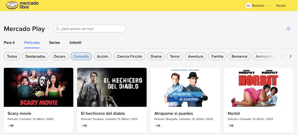 ML_Colombia's tweet image. Estamos en finde laaaargo
Alista el maíz pira 🍿 porque está como pa’ echar caja un rato 😂🤣😅 Mira la sección de comedia del catálogo de Mercado Play totalmente gratis en tu tv o tu teléfono.