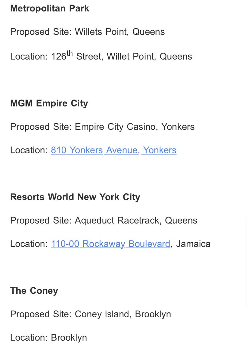 courtneycgross's tweet image. Let the games begin. Eight bidders - as expected - all vying for an incredibly lucrative gaming license. The state will issue up to three. This kickstarts a community approval process and there will be public hearings this summer.