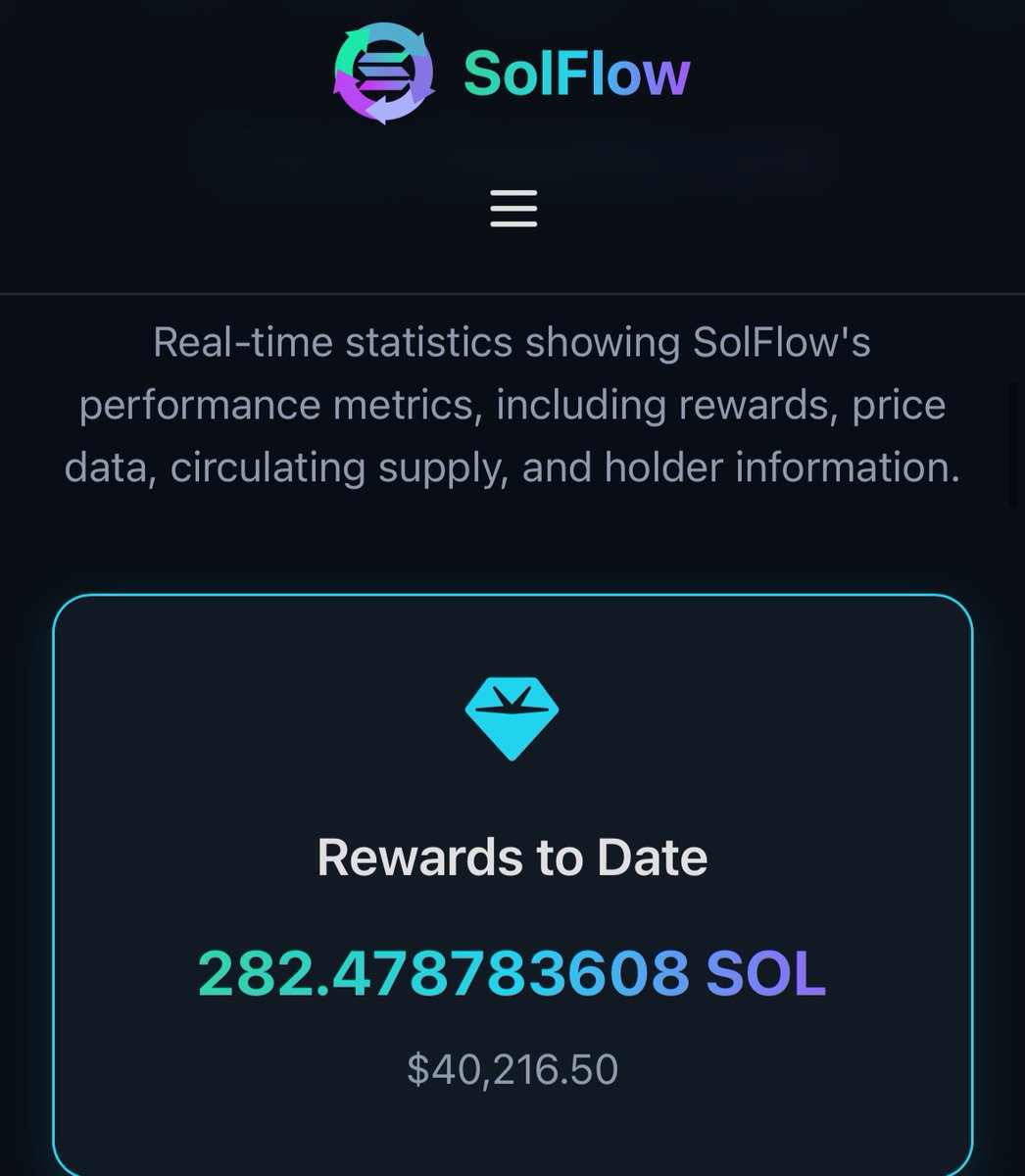 SolFlowOfficial's tweet image. Over $40,000 distributed, This is only the beginning! Utility Building = Volume = More rewards to our holders