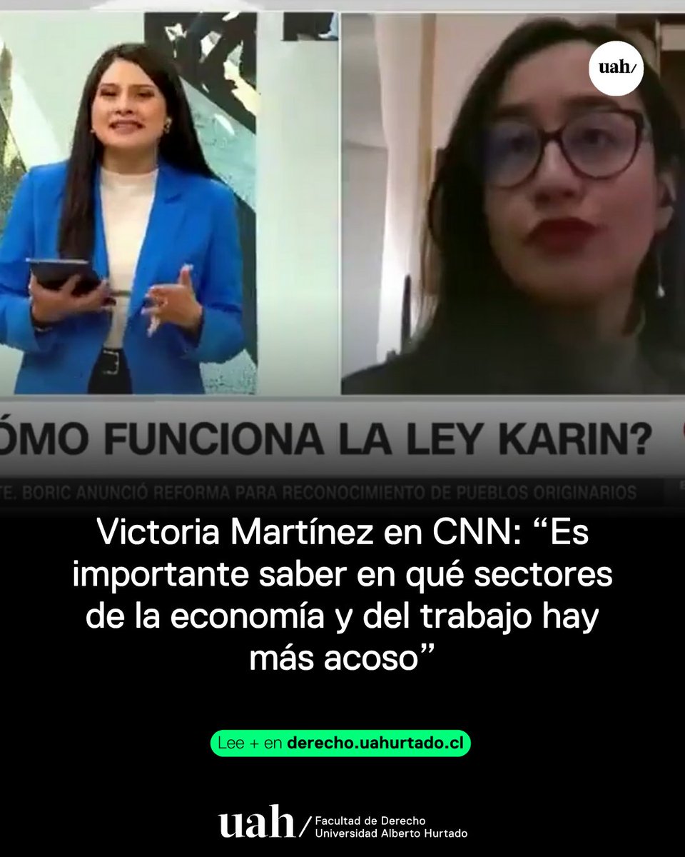 Facultad de Derecho UAH (@derechouah) on Twitter photo 🗞️ Prensa #DerechoUAH / La académica <a href="/uahurtado/">Universidad Alberto Hurtado</a> Victoria Martínez <a href="/vmartinezpla/">Victoria Martínez Placencia</a> abordó en @cnnchile los desafíos de implementación de la #LeyKarin a casi un año de su entrada en vigencia.
Lee+ derecho.uahurtado.cl/noticias/victo… 🗞️ Prensa #DerechoUAH / La académica <a href="/uahurtado/">Universidad Alberto Hurtado</a> Victoria Martínez <a href="/vmartinezpla/">Victoria Martínez Placencia</a> abordó en @cnnchile los desafíos de implementación de la #LeyKarin a casi un año de su entrada en vigencia.
Lee+ derecho.uahurtado.cl/noticias/victo…